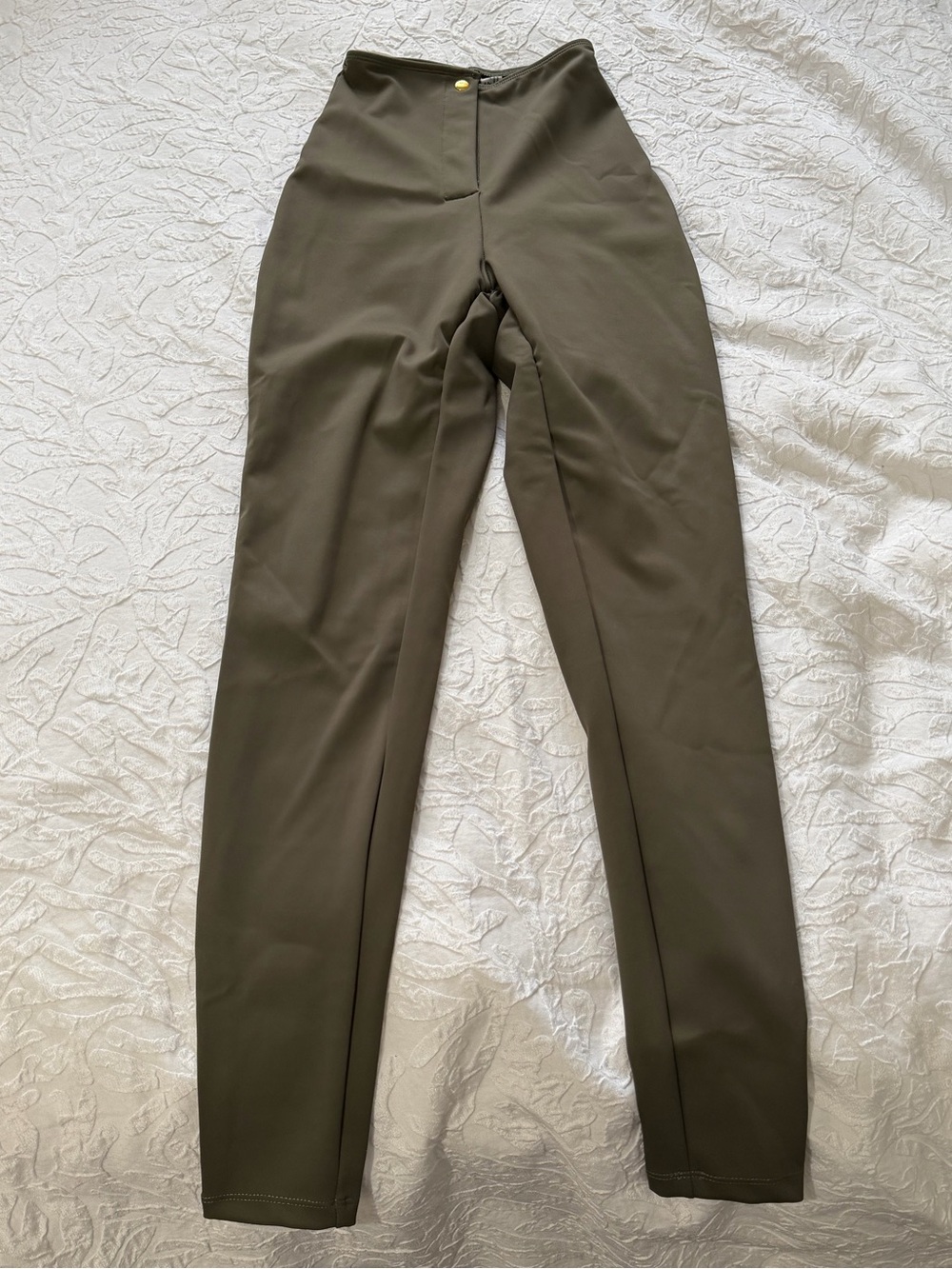 SHEIN Olive Green High-Rise Tailored Leggings